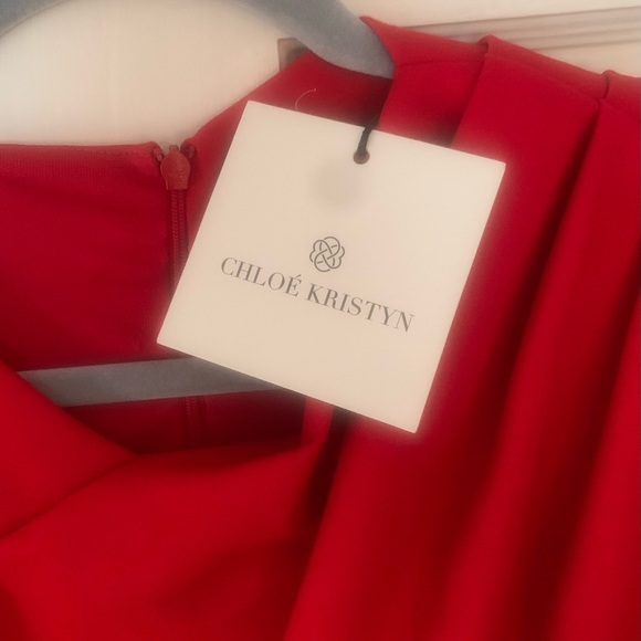 NWT 1X Chloe Kristyn Bianca Ponte Knit Dress in Red - Picture 4 of 11